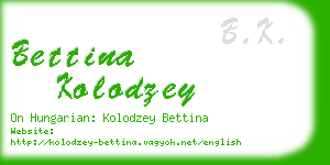 bettina kolodzey business card